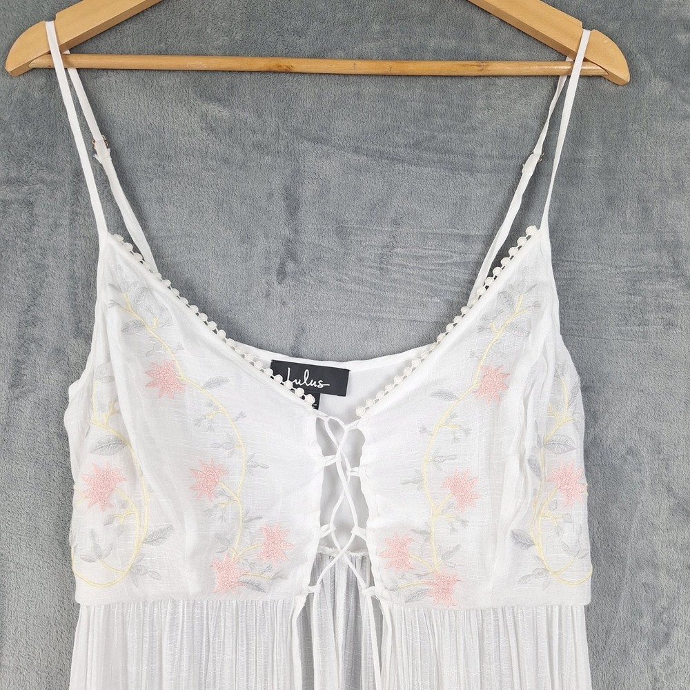 Lulus Slip Dress Large Boho Fairy Ethereal Floral Romantic Maxi Coquette Coastal - Picture 2 of 9